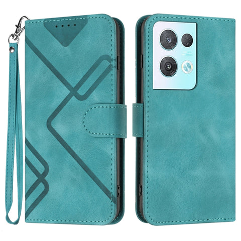 Line Pattern Skin Feel Leather Phone Case, For OPPO A1 Pro / Reno8 T 5G Global, For OPPO A77 4G Global, For OPPO A98 5G, For OPPO A17, For OPPO A57e 4G Global/A57s 4G Global, For OPPO A57s 4G/A77 5G/A57 5G, For OPPO A57 5G/A77 5G/A57 4G Global         ...