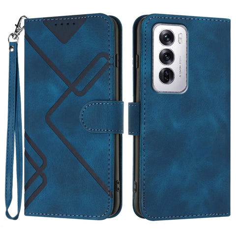 Line Pattern Skin Feel Leather Phone Case, For OPPO K13 5G, For OPPO Find X8s+, For OPPO Find X8s, For OPPO Find X8 Ultra, For OPPO A5 Pro 5G, For OPPO Reno13 F 4G / 5G, For OPPO Find X8, For OPPO Reno12 Global