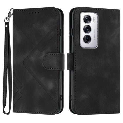 Line Pattern Skin Feel Leather Phone Case, For OPPO K13 5G, For OPPO Find X8s+, For OPPO Find X8s, For OPPO Find X8 Ultra, For OPPO A5 Pro 5G, For OPPO Reno13 F 4G / 5G, For OPPO Find X8, For OPPO Reno12 Global
