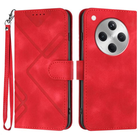 Line Pattern Skin Feel Leather Phone Case, For OPPO K13 5G, For OPPO Find X8s+, For OPPO Find X8s, For OPPO Find X8 Ultra, For OPPO A5 Pro 5G, For OPPO Reno13 F 4G / 5G, For OPPO Find X8, For OPPO Reno12 Global