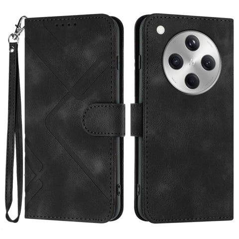 Line Pattern Skin Feel Leather Phone Case, For OPPO K13 5G, For OPPO Find X8s+, For OPPO Find X8s, For OPPO Find X8 Ultra, For OPPO A5 Pro 5G, For OPPO Reno13 F 4G / 5G, For OPPO Find X8, For OPPO Reno12 Global