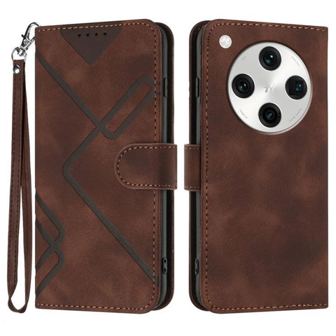 Line Pattern Skin Feel Leather Phone Case, For OPPO A60, For OPPO Reno11 F / F25 Pro, For OPPO A38 /  A18, For OPPO Find X8 Pro, For OPPO A78 5G / A1x, For OPPO Reno8 T 4G, For OPPO Find X6 Pro, For OPPO Find X6