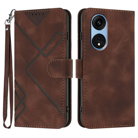 Line Pattern Skin Feel Leather Phone Case, For OPPO A1 Pro / Reno8 T 5G Global, For OPPO A77 4G Global, For OPPO A98 5G, For OPPO A17, For OPPO A57e 4G Global/A57s 4G Global, For OPPO A57s 4G/A77 5G/A57 5G, For OPPO A57 5G/A77 5G/A57 4G Global         ...