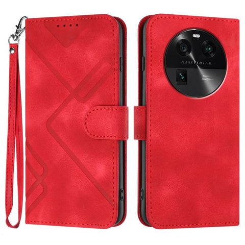 Line Pattern Skin Feel Leather Phone Case, For OPPO A60, For OPPO Reno11 F / F25 Pro, For OPPO A38 /  A18, For OPPO Find X8 Pro, For OPPO A78 5G / A1x, For OPPO Reno8 T 4G, For OPPO Find X6 Pro, For OPPO Find X6