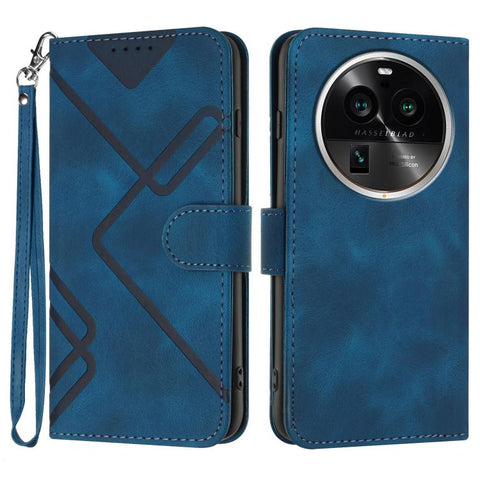 Line Pattern Skin Feel Leather Phone Case, For OPPO A60, For OPPO Reno11 F / F25 Pro, For OPPO A38 /  A18, For OPPO Find X8 Pro, For OPPO A78 5G / A1x, For OPPO Reno8 T 4G, For OPPO Find X6 Pro, For OPPO Find X6