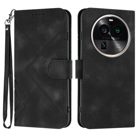 Line Pattern Skin Feel Leather Phone Case, For OPPO A60, For OPPO Reno11 F / F25 Pro, For OPPO A38 /  A18, For OPPO Find X8 Pro, For OPPO A78 5G / A1x, For OPPO Reno8 T 4G, For OPPO Find X6 Pro, For OPPO Find X6
