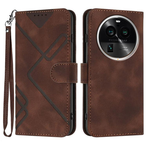 Line Pattern Skin Feel Leather Phone Case, For OPPO A60, For OPPO Reno11 F / F25 Pro, For OPPO A38 /  A18, For OPPO Find X8 Pro, For OPPO A78 5G / A1x, For OPPO Reno8 T 4G, For OPPO Find X6 Pro, For OPPO Find X6