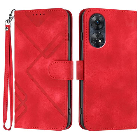 Line Pattern Skin Feel Leather Phone Case, For OPPO A60, For OPPO Reno11 F / F25 Pro, For OPPO A38 /  A18, For OPPO Find X8 Pro, For OPPO A78 5G / A1x, For OPPO Reno8 T 4G, For OPPO Find X6 Pro, For OPPO Find X6