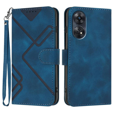 Line Pattern Skin Feel Leather Phone Case, For OPPO A60, For OPPO Reno11 F / F25 Pro, For OPPO A38 /  A18, For OPPO Find X8 Pro, For OPPO A78 5G / A1x, For OPPO Reno8 T 4G, For OPPO Find X6 Pro, For OPPO Find X6