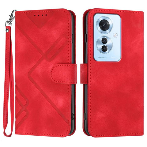 Line Pattern Skin Feel Leather Phone Case, For OPPO A60, For OPPO Reno11 F / F25 Pro, For OPPO A38 /  A18, For OPPO Find X8 Pro, For OPPO A78 5G / A1x, For OPPO Reno8 T 4G, For OPPO Find X6 Pro, For OPPO Find X6