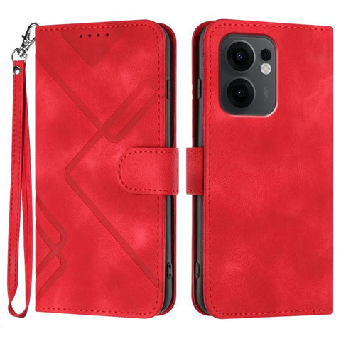 Line Pattern Skin Feel Leather Phone Case, For OPPO K13 5G, For OPPO Find X8s+, For OPPO Find X8s, For OPPO Find X8 Ultra, For OPPO A5 Pro 5G, For OPPO Reno13 F 4G / 5G, For OPPO Find X8, For OPPO Reno12 Global
