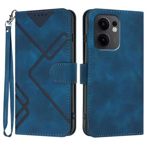 Line Pattern Skin Feel Leather Phone Case, For OPPO K13 5G, For OPPO Find X8s+, For OPPO Find X8s, For OPPO Find X8 Ultra, For OPPO A5 Pro 5G, For OPPO Reno13 F 4G / 5G, For OPPO Find X8, For OPPO Reno12 Global