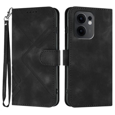 Line Pattern Skin Feel Leather Phone Case, For OPPO K13 5G, For OPPO Find X8s+, For OPPO Find X8s, For OPPO Find X8 Ultra, For OPPO A5 Pro 5G, For OPPO Reno13 F 4G / 5G, For OPPO Find X8, For OPPO Reno12 Global
