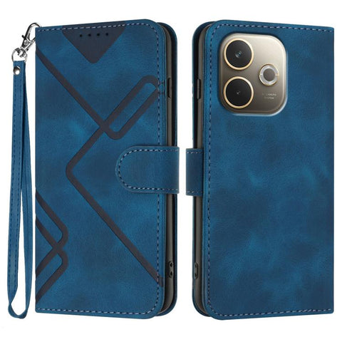 Line Pattern Skin Feel Leather Phone Case, For OPPO K13 5G, For OPPO Find X8s+, For OPPO Find X8s, For OPPO Find X8 Ultra, For OPPO A5 Pro 5G, For OPPO Reno13 F 4G / 5G, For OPPO Find X8, For OPPO Reno12 Global