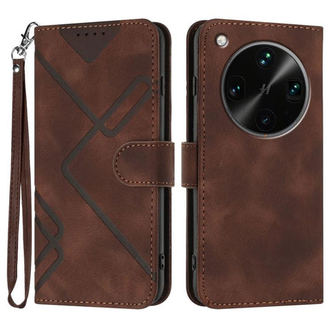 Line Pattern Skin Feel Leather Phone Case, For OPPO K13 5G, For OPPO Find X8s+, For OPPO Find X8s, For OPPO Find X8 Ultra, For OPPO A5 Pro 5G, For OPPO Reno13 F 4G / 5G, For OPPO Find X8, For OPPO Reno12 Global