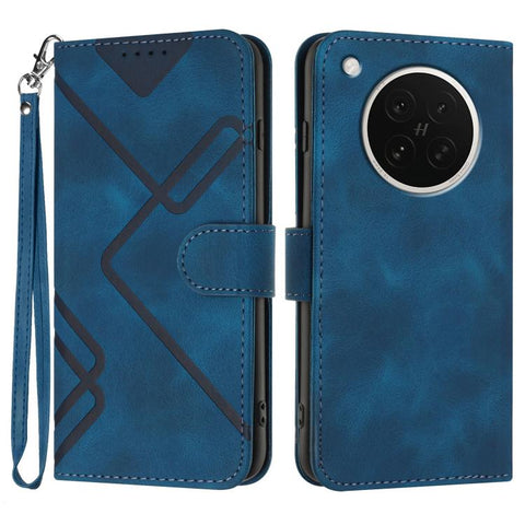 Line Pattern Skin Feel Leather Phone Case, For OPPO K13 5G, For OPPO Find X8s+, For OPPO Find X8s, For OPPO Find X8 Ultra, For OPPO A5 Pro 5G, For OPPO Reno13 F 4G / 5G, For OPPO Find X8, For OPPO Reno12 Global