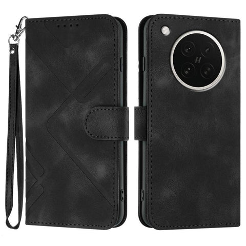 Line Pattern Skin Feel Leather Phone Case, For OPPO K13 5G, For OPPO Find X8s+, For OPPO Find X8s, For OPPO Find X8 Ultra, For OPPO A5 Pro 5G, For OPPO Reno13 F 4G / 5G, For OPPO Find X8, For OPPO Reno12 Global