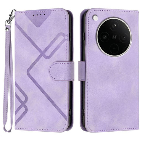 Line Pattern Skin Feel Leather Phone Case, For OPPO K13 5G, For OPPO Find X8s+, For OPPO Find X8s, For OPPO Find X8 Ultra, For OPPO A5 Pro 5G, For OPPO Reno13 F 4G / 5G, For OPPO Find X8, For OPPO Reno12 Global