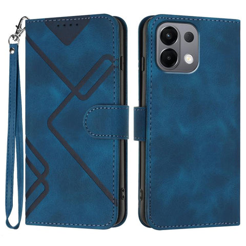 Line Pattern Skin Feel Leather Phone Case, For OPPO K13 5G, For OPPO Find X8s+, For OPPO Find X8s, For OPPO Find X8 Ultra, For OPPO A5 Pro 5G, For OPPO Reno13 F 4G / 5G, For OPPO Find X8, For OPPO Reno12 Global