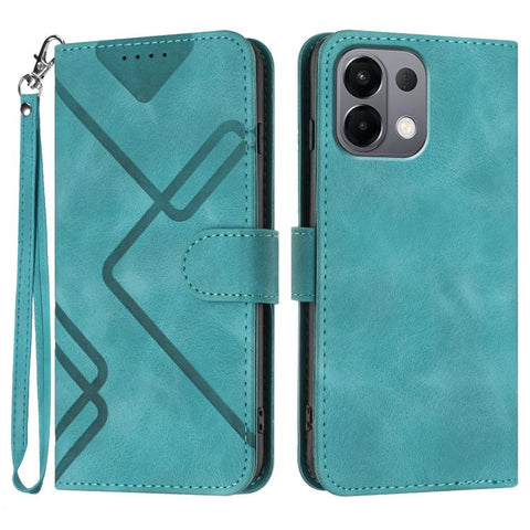 Line Pattern Skin Feel Leather Phone Case, For OPPO K13 5G, For OPPO Find X8s+, For OPPO Find X8s, For OPPO Find X8 Ultra, For OPPO A5 Pro 5G, For OPPO Reno13 F 4G / 5G, For OPPO Find X8, For OPPO Reno12 Global