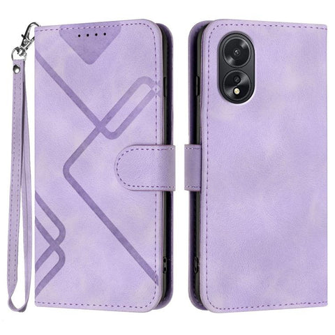 Line Pattern Skin Feel Leather Phone Case, For OPPO A60, For OPPO Reno11 F / F25 Pro, For OPPO A38 /  A18, For OPPO Find X8 Pro, For OPPO A78 5G / A1x, For OPPO Reno8 T 4G, For OPPO Find X6 Pro, For OPPO Find X6