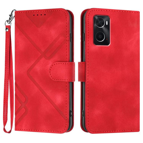 Line Pattern Skin Feel Leather Phone Case, For OPPO Reno8 5G, For OPPO A36 / A76 / A96 / K10 4G, For OPPO Reno6 Z 5G/Reno5 F/Reno5 Lite, For OPPO A16, For OPPO A16 4G/A55 5G/A53s 5G, For OPPO Reno6 Pro+ 5G, For OPPO A94 4G/A95 5G/Reno5 Z               ...