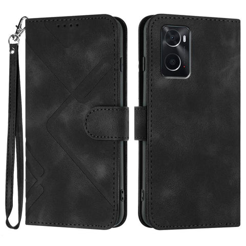 Line Pattern Skin Feel Leather Phone Case, For OPPO Reno8 5G, For OPPO A36 / A76 / A96 / K10 4G, For OPPO Reno6 Z 5G/Reno5 F/Reno5 Lite, For OPPO A16, For OPPO A16 4G/A55 5G/A53s 5G, For OPPO Reno6 Pro+ 5G, For OPPO A94 4G/A95 5G/Reno5 Z               ...