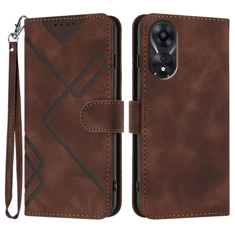 Line Pattern Skin Feel Leather Phone Case, For OPPO A60, For OPPO Reno11 F / F25 Pro, For OPPO A38 /  A18, For OPPO Find X8 Pro, For OPPO A78 5G / A1x, For OPPO Reno8 T 4G, For OPPO Find X6 Pro, For OPPO Find X6