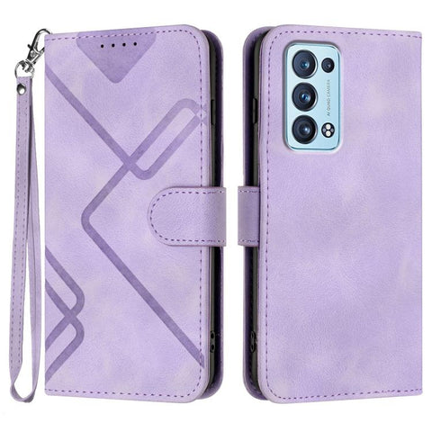Line Pattern Skin Feel Leather Phone Case, For OPPO Reno8 5G, For OPPO A36 / A76 / A96 / K10 4G, For OPPO Reno6 Z 5G/Reno5 F/Reno5 Lite, For OPPO A16, For OPPO A16 4G/A55 5G/A53s 5G, For OPPO Reno6 Pro+ 5G, For OPPO A94 4G/A95 5G/Reno5 Z               ...