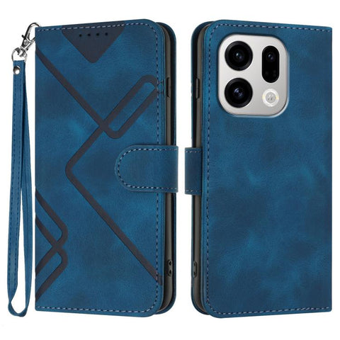 Line Pattern Skin Feel Leather Phone Case, For OPPO Reno15 Pro Max 5G Global, For OPPO Reno15 F 5G Global, For OPPO Reno15 Pro 5G Global, For OPPO Reno15 5G Global, For OPPO Find X9, For OPPO A6 Pro 4G / 5G Global / F31 5G, For OPPO F31 Pro+ 5G / A6 GT...