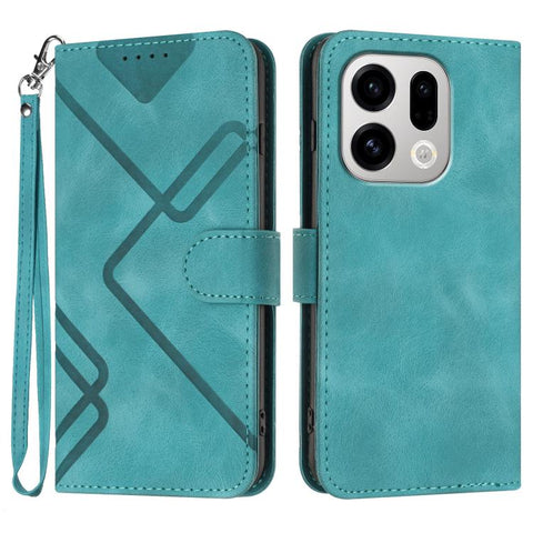 Line Pattern Skin Feel Leather Phone Case, For OPPO Reno15 Pro Max 5G Global, For OPPO Reno15 F 5G Global, For OPPO Reno15 Pro 5G Global, For OPPO Reno15 5G Global, For OPPO Find X9, For OPPO A6 Pro 4G / 5G Global / F31 5G, For OPPO F31 Pro+ 5G / A6 GT...
