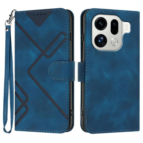 Line Pattern Skin Feel Leather Phone Case, For OPPO Reno15 Pro Max 5G Global, For OPPO Reno15 F 5G Global, For OPPO Reno15 Pro 5G Global, For OPPO Reno15 5G Global, For OPPO Find X9, For OPPO A6 Pro 4G / 5G Global / F31 5G, For OPPO F31 Pro+ 5G / A6 GT...