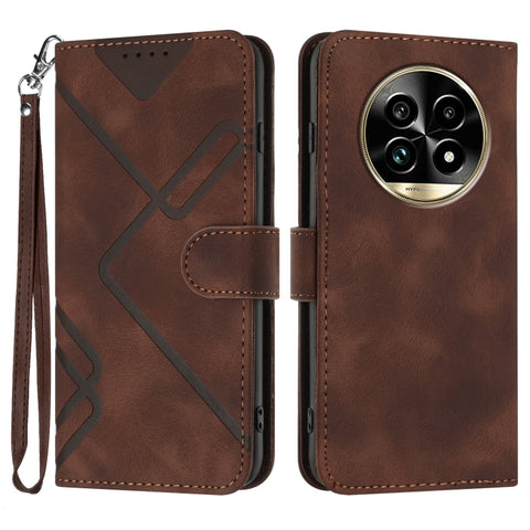 Line Pattern Skin Feel Leather Phone Case, For Realme GT7 Pro, For Realme 13 Pro / 13 Pro+ Global, For Realme GT 6 / GT 6T, For Realme C63 / C61 Global, For Realme  12 Lite / C67 4G Global, For Realme GT5 Pro, For Realme 10 Pro, For Realme 10 Pro+