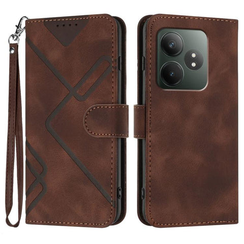 Line Pattern Skin Feel Leather Phone Case, For Realme GT7 Pro, For Realme 13 Pro / 13 Pro+ Global, For Realme GT 6 / GT 6T, For Realme C63 / C61 Global, For Realme  12 Lite / C67 4G Global, For Realme GT5 Pro, For Realme 10 Pro, For Realme 10 Pro+