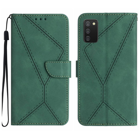 Stitching Embossed Leather Phone Case, For Samsung Galaxy Note20 Ultra, For Samsung Galaxy Note10+, For Samsung Galaxy A03 164mm, For Samsung Galaxy A03 166mm, For Samsung Galaxy A03s 165.8mm, For Samsung Galaxy A03s 166mm                              ...