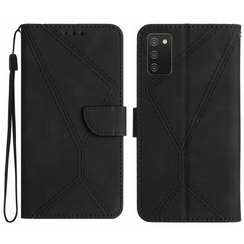 Stitching Embossed Leather Phone Case, For Samsung Galaxy Note20 Ultra, For Samsung Galaxy Note10+, For Samsung Galaxy A03 164mm, For Samsung Galaxy A03 166mm, For Samsung Galaxy A03s 165.8mm, For Samsung Galaxy A03s 166mm                              ...