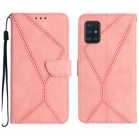 Stitching Embossed Leather Phone Case, For Samsung Galaxy A51 4G, For Samsung Galaxy A51 5G, For Samsung Galaxy A52 / A52s, For Samsung Galaxy A53 5G, For Samsung Galaxy A54 5G, For Samsung Galaxy A70 / A70s, For Samsung Galaxy A71 4G                  ...