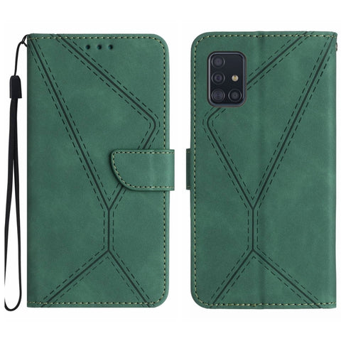 Stitching Embossed Leather Phone Case, For Samsung Galaxy A51 4G, For Samsung Galaxy A51 5G, For Samsung Galaxy A52 / A52s, For Samsung Galaxy A53 5G, For Samsung Galaxy A54 5G, For Samsung Galaxy A70 / A70s, For Samsung Galaxy A71 4G                  ...