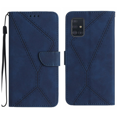 Stitching Embossed Leather Phone Case, For Samsung Galaxy A51 4G, For Samsung Galaxy A51 5G, For Samsung Galaxy A52 / A52s, For Samsung Galaxy A53 5G, For Samsung Galaxy A54 5G, For Samsung Galaxy A70 / A70s, For Samsung Galaxy A71 4G                  ...