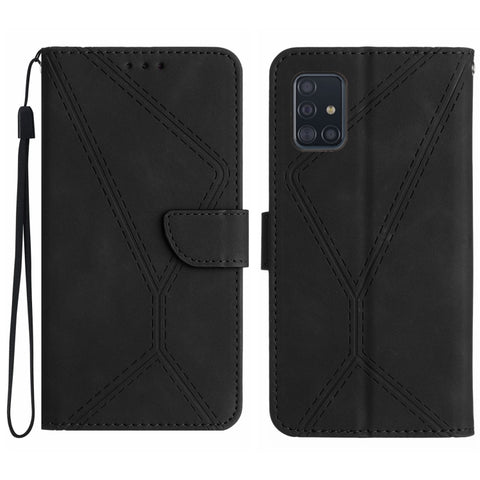 Stitching Embossed Leather Phone Case, For Samsung Galaxy A51 4G, For Samsung Galaxy A51 5G, For Samsung Galaxy A52 / A52s, For Samsung Galaxy A53 5G, For Samsung Galaxy A54 5G, For Samsung Galaxy A70 / A70s, For Samsung Galaxy A71 4G                  ...