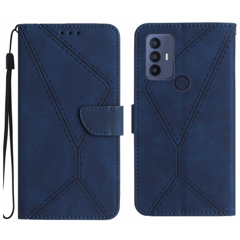 Stitching Embossed Leather Phone Case, For TCL 30 SE / 30E /306/305, For TCL 40 SE