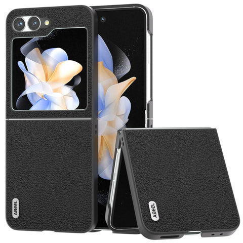 ABEEL Genuine Leather Luolai Series Phone Case, For Samsung Galaxy Z Flip6 / Flip7 FE, For Samsung Galaxy Z Fold6, For Samsung Galaxy Z Fold5, For Samsung Galaxy Z Flip5