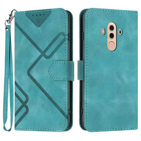 Line Pattern Skin Feel Leather Phone Case, For Huawei P20 Pro, For Huawei P20 lite, For Huawei P smart 2018/Enjoy 7S, For Huawei Mate 10 Lite/Maimang 6, For Huawei Mate 10 Pro, For Huawei P10 Lite