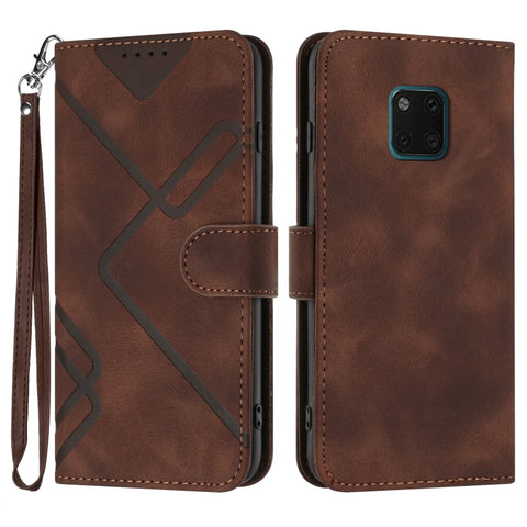 Line Pattern Skin Feel Leather Phone Case, For Huawei nova 8 SE, For Huawei Y5 2019, For Huawei Y6 2019, For Huawei P30 lite/nova 4e, For Huawei P30 Pro, For Huawei P smart 2019/nova lite 3, For Huawei Mate 20 Pro, For Huawei Mate 20 lite/Maimang 7