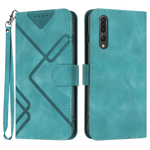 Line Pattern Skin Feel Leather Phone Case, For Huawei P20 Pro, For Huawei P20 lite, For Huawei P smart 2018/Enjoy 7S, For Huawei Mate 10 Lite/Maimang 6, For Huawei Mate 10 Pro, For Huawei P10 Lite