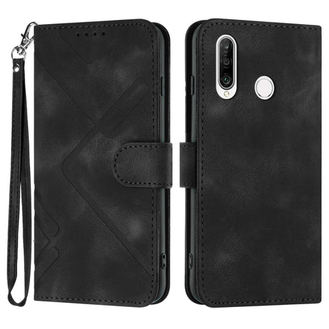 Line Pattern Skin Feel Leather Phone Case, For Huawei nova 8 SE, For Huawei Y5 2019, For Huawei Y6 2019, For Huawei P30 lite/nova 4e, For Huawei P30 Pro, For Huawei P smart 2019/nova lite 3, For Huawei Mate 20 Pro, For Huawei Mate 20 lite/Maimang 7