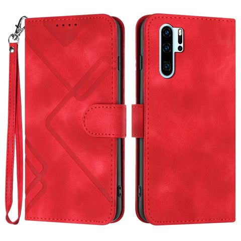 Line Pattern Skin Feel Leather Phone Case, For Huawei nova 8 SE, For Huawei Y5 2019, For Huawei Y6 2019, For Huawei P30 lite/nova 4e, For Huawei P30 Pro, For Huawei P smart 2019/nova lite 3, For Huawei Mate 20 Pro, For Huawei Mate 20 lite/Maimang 7