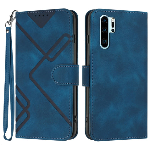 Line Pattern Skin Feel Leather Phone Case, For Huawei nova 8 SE, For Huawei Y5 2019, For Huawei Y6 2019, For Huawei P30 lite/nova 4e, For Huawei P30 Pro, For Huawei P smart 2019/nova lite 3, For Huawei Mate 20 Pro, For Huawei Mate 20 lite/Maimang 7