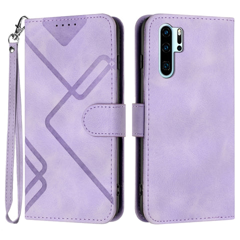 Line Pattern Skin Feel Leather Phone Case, For Huawei nova 8 SE, For Huawei Y5 2019, For Huawei Y6 2019, For Huawei P30 lite/nova 4e, For Huawei P30 Pro, For Huawei P smart 2019/nova lite 3, For Huawei Mate 20 Pro, For Huawei Mate 20 lite/Maimang 7