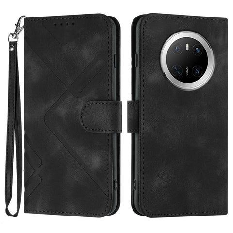 Line Pattern Skin Feel Leather Phone Case, For Huawei Enjoy 80 Plus, For Huawei Pura 80 5G, For Huawei Mate 70 Pro / Mate 70 Pro+, For Huawei Mate 70, For Huawei nova 12i, For Huawei nova 12s, For Huawei nova Y72, For Huawei nova 12 Pro / nova 12 Ultra